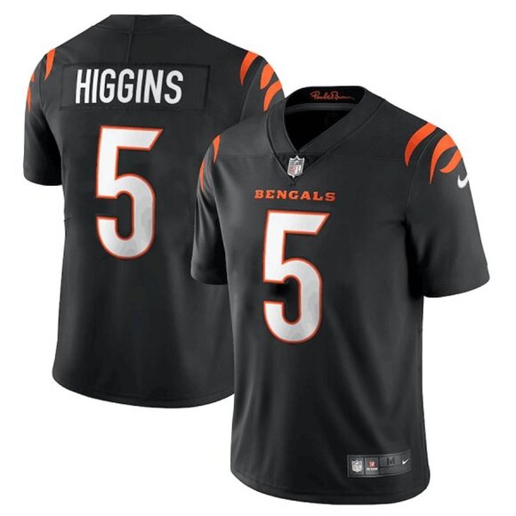 Mens Youths Kids Womens 5 Tee Higgins Black Vapor Limited Stitched Jersey